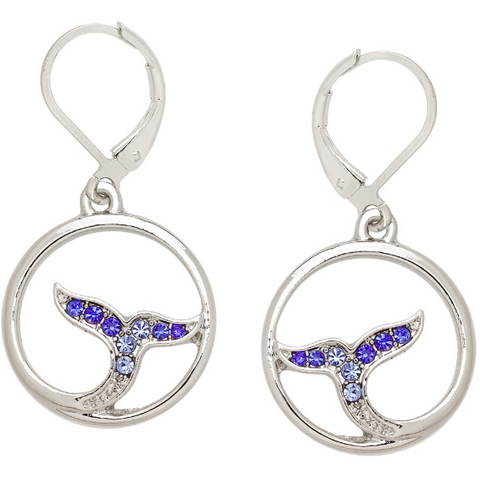 Whale Tail Earring Blue