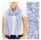 Ditsy Flower Scarf in blue best seller at Trade show