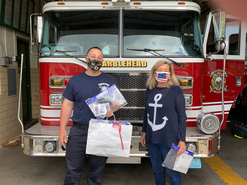 Donated 10 Face Shields to Marblehead Fire Department