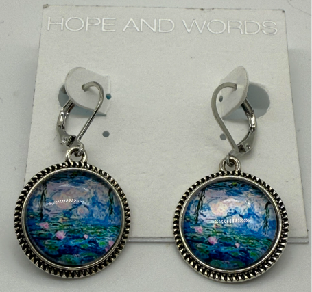 Monet Blue lever back earring
