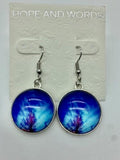 Northern Lights with Tree wire earring