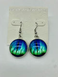 Northern Lights round wire earrings