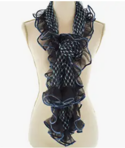 Ruffle Lace See-through Scarf