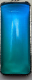 Abstract Rainbow Glass Cabochon rectangle Blue