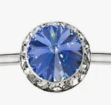 Austrian Crystal Cuff Bracelet Sapphire