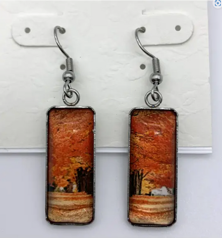 October Autumn Wire earring