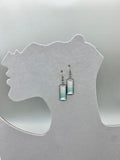 Beach White Sand reflections wire earring