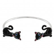 Black Cat Cuff Bracelet