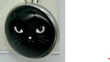 Black Cheshire Cat Lever Back Earring