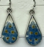Hydrangea Blue Flower Wire Earrings AEE501