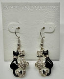Cats together wire earring LA0784