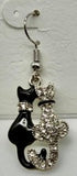 Cats together wire earring LA0784