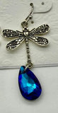 Dragonfly wire blue stone earring AEFUTZ