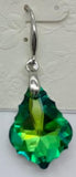 Crystal Duchess Pear Green wire earring