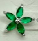 Crystal Green post earrings