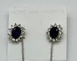 Sapphire Lady Diana necklace and earring set