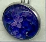 Lavender Lever Back Flower Earrings
