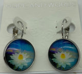 Lotus Flower Earrings Lever back
