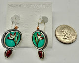 Vintage lotus flower wire earring AECHENYUE