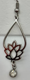 Lotus crystal wire earring