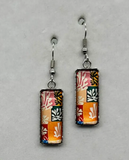 Matisse orange rectangle earring