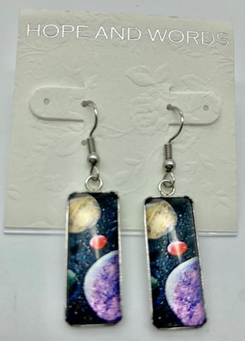 Outer Space Wire Earring