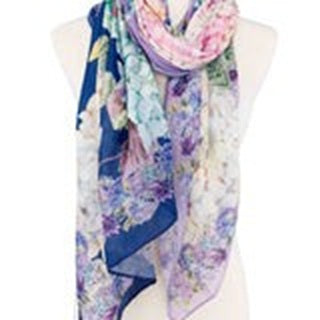 Purple-Multi Hydrangea Scarf