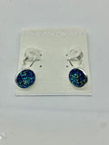 Round Royal Sparkle earring lever back