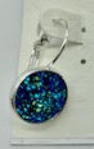 Round Royal Sparkle earring lever back