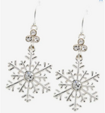 Snowflake crystal wire earring E3025