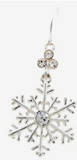 Snowflake crystal wire earring E3025