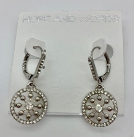 Snowflake one of a kind Lever back earring