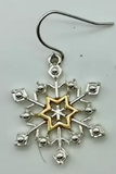 Snowflake Crystal Two-tone wire earrings EM8695-SNG
