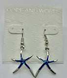 Starfish wire earrings