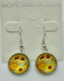 Sunflower Multi wire earrings