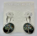 Tree of Life with Laughing animals Lever back earring