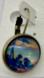 Van Gogh landscape lever back earring