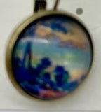 Van Gogh landscape lever back earring