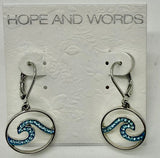 Wave lever back earring LA5047