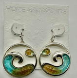 Wave with Sand wire earring