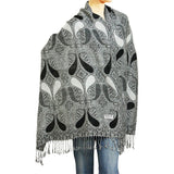 Pashmina Scarf black/white/gray A02-36