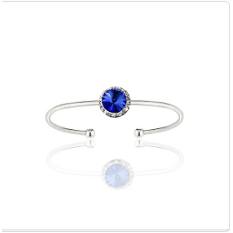 Austrian Crystal Cuff Bracelet Sapphire