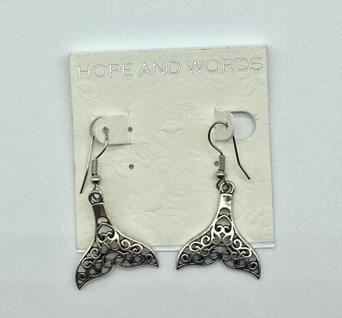 Whale Tail wire Earrings