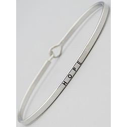 "Hope" Thin Metal Hook Bracelet