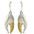Lobster Claw Two Tone Earring