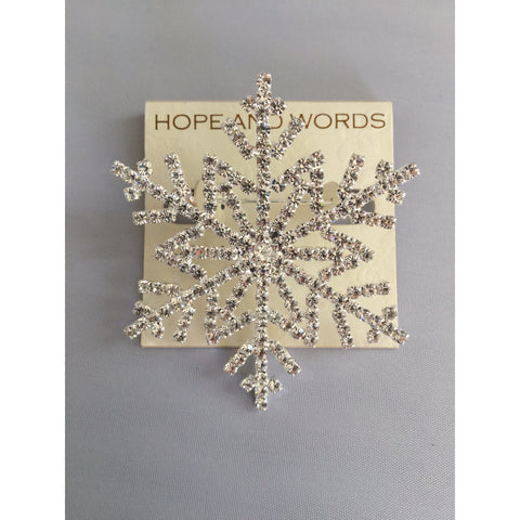 Crystal Snowflake Pin